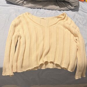Cream Knit Women's Sweater